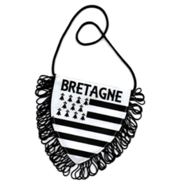 Autowimpel Bretagne Gwenn ha Du – bretonische Flagge für Auto